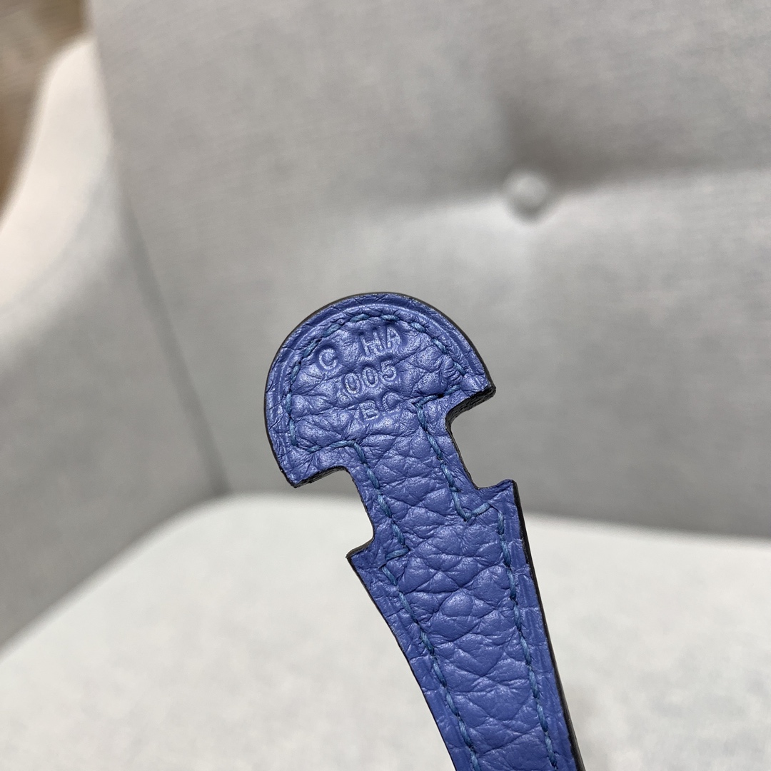 에르메스 미니 에블린16 로얄블루 은장 끌레망스 가죽